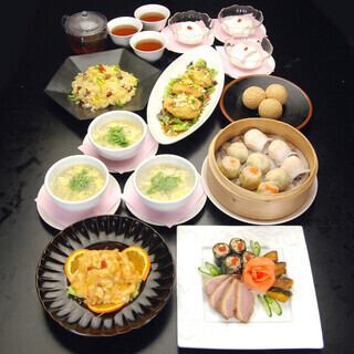 【11:00～14:30までのランチ限定】春のお昼のランチコース飲茶コース3300円(税込)