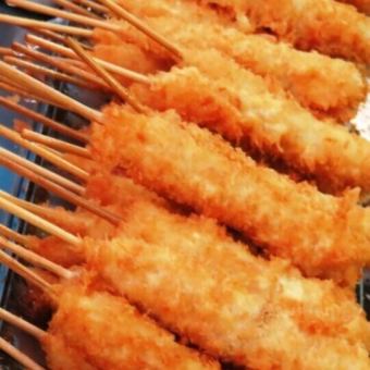 All-you-can-eat plan! Casual Kushikatsu course (5,000 yen reduced to 4,500 yen if you finish within the time limit)