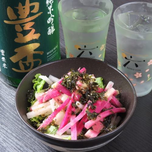 韓国のりと大根のサラダ