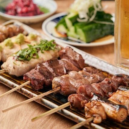 Yame Charcoal Chicken Special Skewers Assortment (Five Kinds)