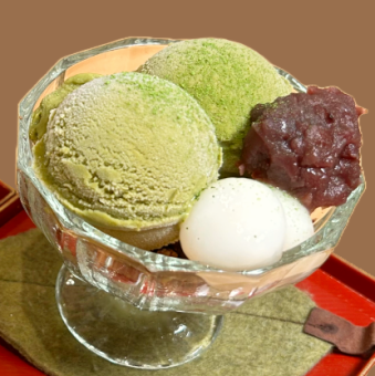 抹茶白玉ミニアイス