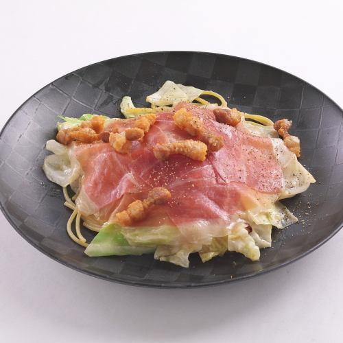 Peperoncino with freshly cut prosciutto and cabbage ~Made in Spain~