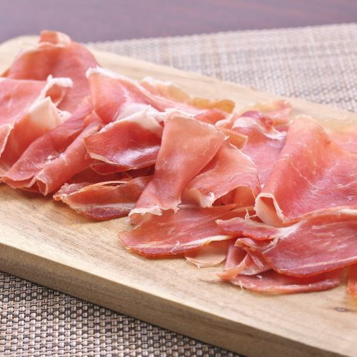 Freshly cut raw ham ~from Spain~