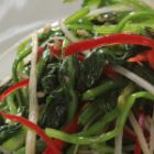 Spinach with Green Onion Oil / Fried Garlic and Bamboo Shoots