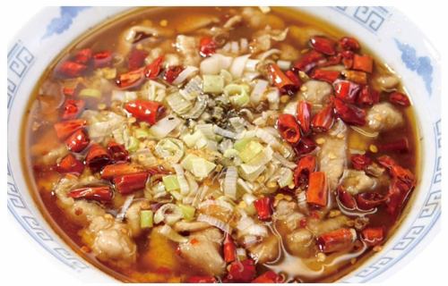 豚肉薄切りの四川山椒辛子煮