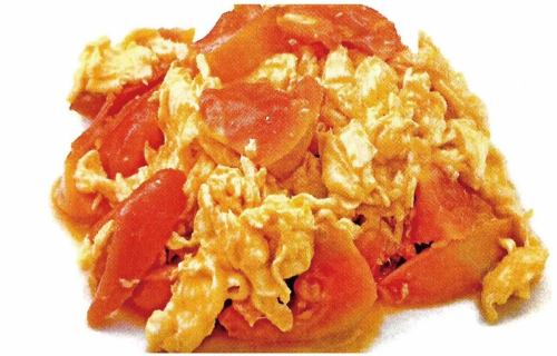 トマトと玉子炒め/挽肉ともやしの炒め 各