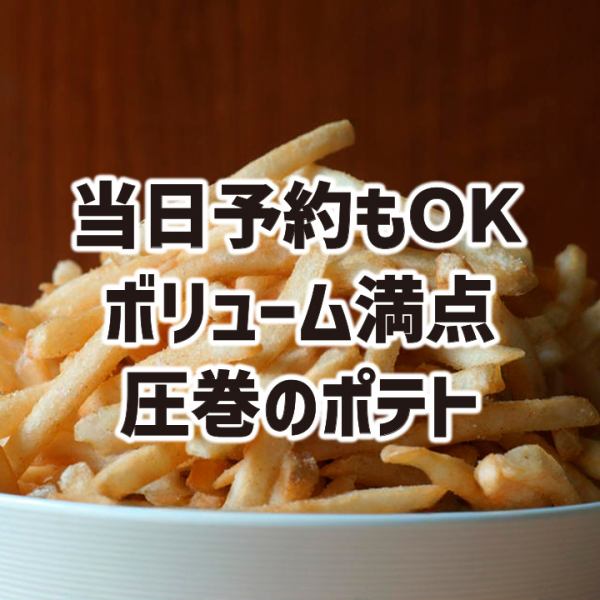 【当日OK】サイドメニューなのかメインなのか分からない圧巻のポテト！