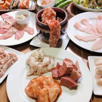 2時間飲み放題込み！　店長の厳選したお料理！まんぷくコース　（12品）　3,980円（税込）　