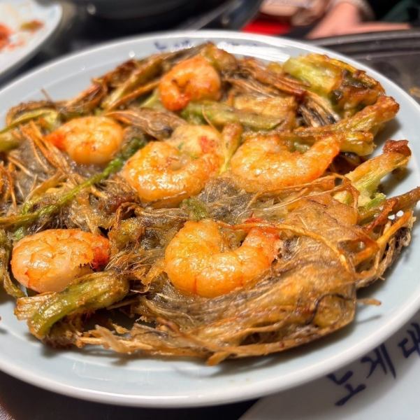 【パリッパリサックサク】海老とセリのチヂミ