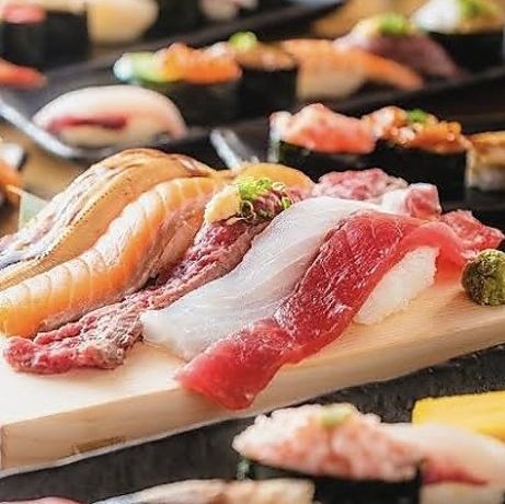 [3H无限畅饮◆110种]寿司/肉寿司+严选日本料理3000日元