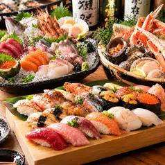 ●規格外●3h全120種 海鮮寿司.肉汁餃子.おでんetc..ほぼ全品食べ飲み放題3980円⇒3480円