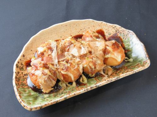 Crispy fried takoyaki
