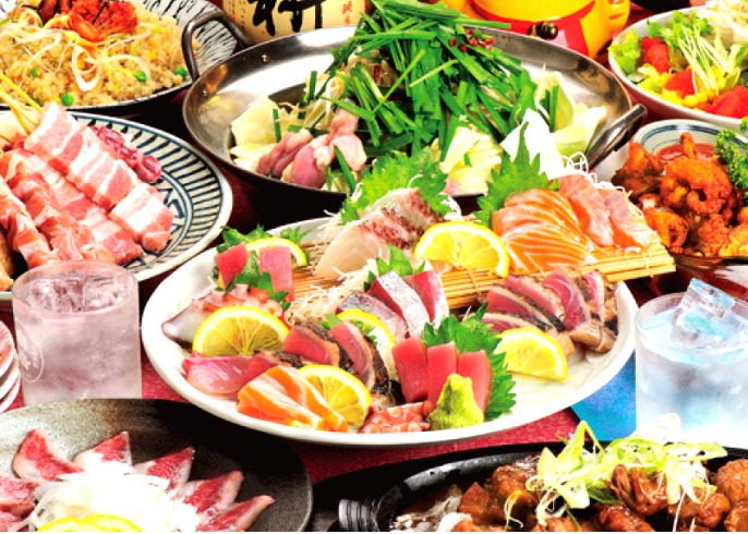 【歓迎会お勧め A】旬の刺盛り＆デザート付き全9品コース+【120分飲み放題付】4500円⇒4000円