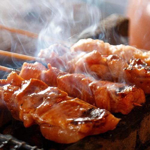 大山鶏炭火焼盛り合わせ/うなぎ蒲焼き