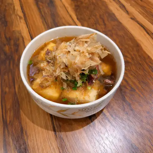 海鮮出し豆腐/炙り鮪のおろしポン酢
