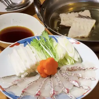 長崎裕子鯛魚刺身與涮涮鍋套餐（含2小時暢飲）