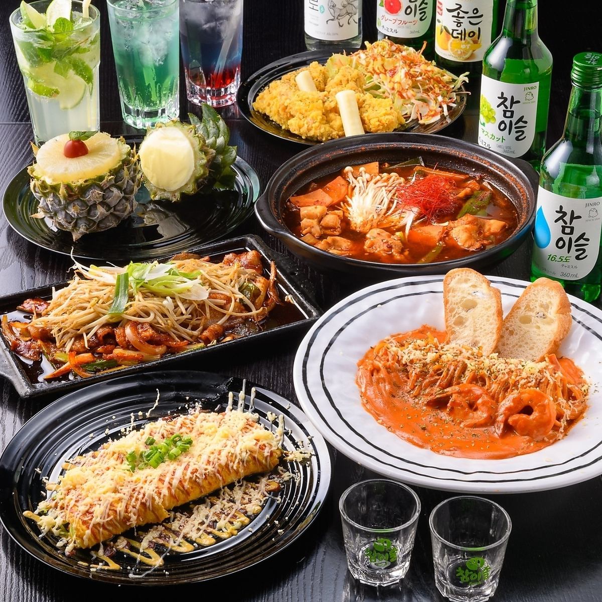 人気の韓国料理が一度に楽しめる！