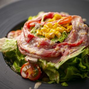 오미 쇠고기 차가운 샤브로 샐러드