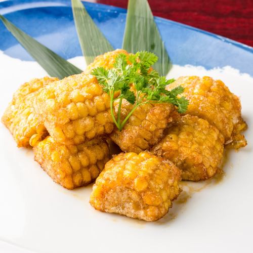 Deep-fried corn