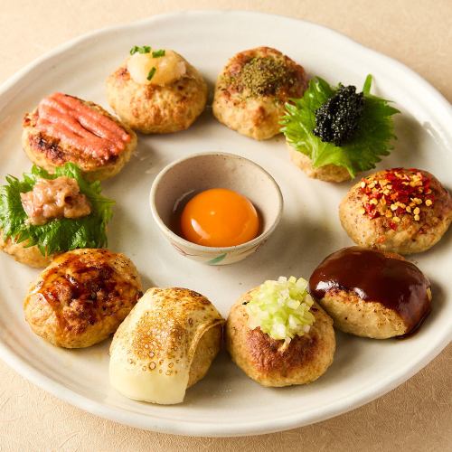 Comparing all types of tsukune (chicken meatballs)