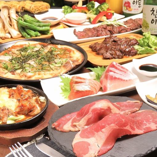 《Premium All-you-can-drink》 3 hours of leisure on weekends★Meat sushi, skirt steak, sashimi.Sushi 4500 yen ⇒ 4000 yen