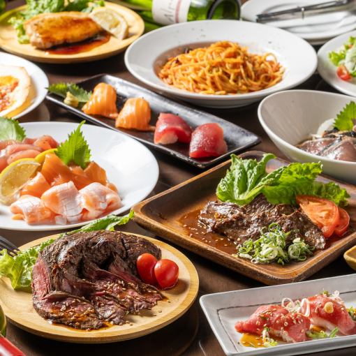 【全品食飲】週末もゆったり3時間★海鮮,寿司,肉料理全メニューOK 6000円⇒5000円〈60名様迄◎〉