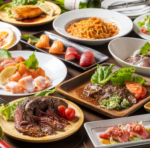 【全品食飲】週末もゆったり3時間★海鮮,寿司,肉料理全メニューOK 6000円⇒5000円〈60名様迄◎〉