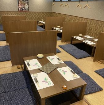 ごゆっくりくつろげる掘りごたつでのんびりとお過ごしください