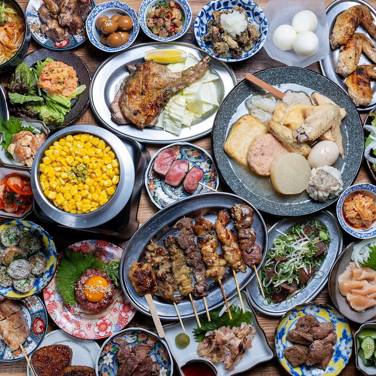 Enjoy a feast at a pub! Enjoy exquisite yakitori grilled over binchotan charcoal!
