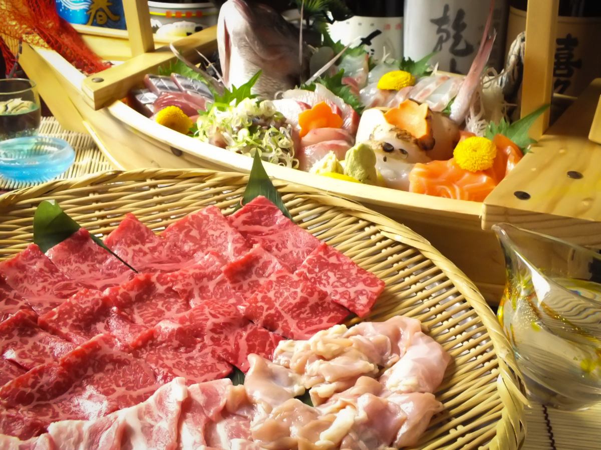 店主精心挑選的各種肉類，在現代的日式空間裡來點烤肉怎麼樣？