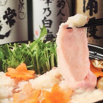 【猪肉涮锅火锅】热猪肉涮锅火锅等6道菜品！2小时无限畅饮套餐5,500日元！
