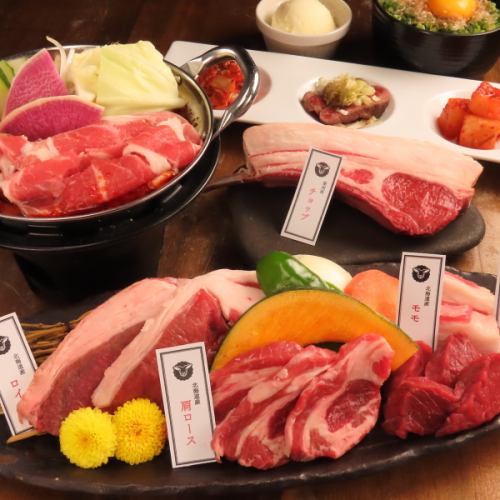 [Purchase one cow from farms all over Japan] Charcoal-grilled yakiniku specializing in rare domestic Suffolk breeds