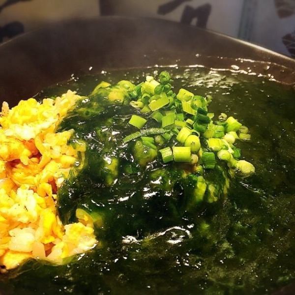 Sea lettuce ankake fried rice