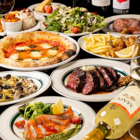 3月の新コース◆【プレミアム】１８０分飲み放題付き全10品7000円コース♪※金土祝前2H◆