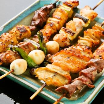≪Ｂセット≫　つくね・うだま・かもねぎ・すなぎも・手羽先