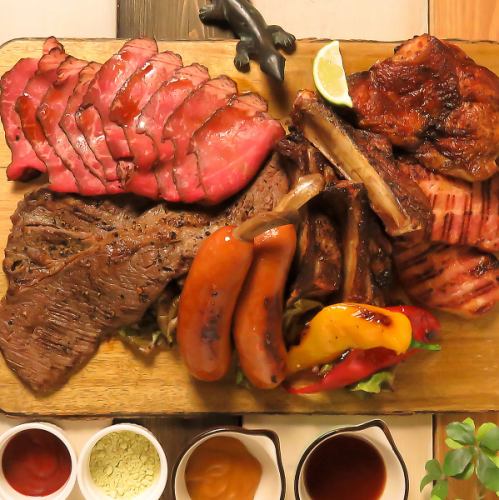 新登場★思わず写真を撮りたくなる♪GRILL DINER★MEATプレート6,930円(税込,4～6人前)！