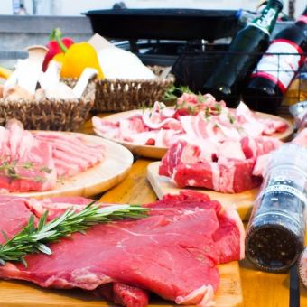 【屋上限定コース】屋上テラスでBBQコース 全8品 2H飲み放題付6500円→クーポン利用で6000円