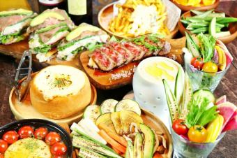 ◆チーズプレミアム◆チーズの大洪水!!シカゴピザに黒毛和牛も!<120分飲み放題>☆ 4000☆