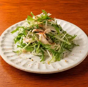 蒸雞肉和有機蔬菜沙拉