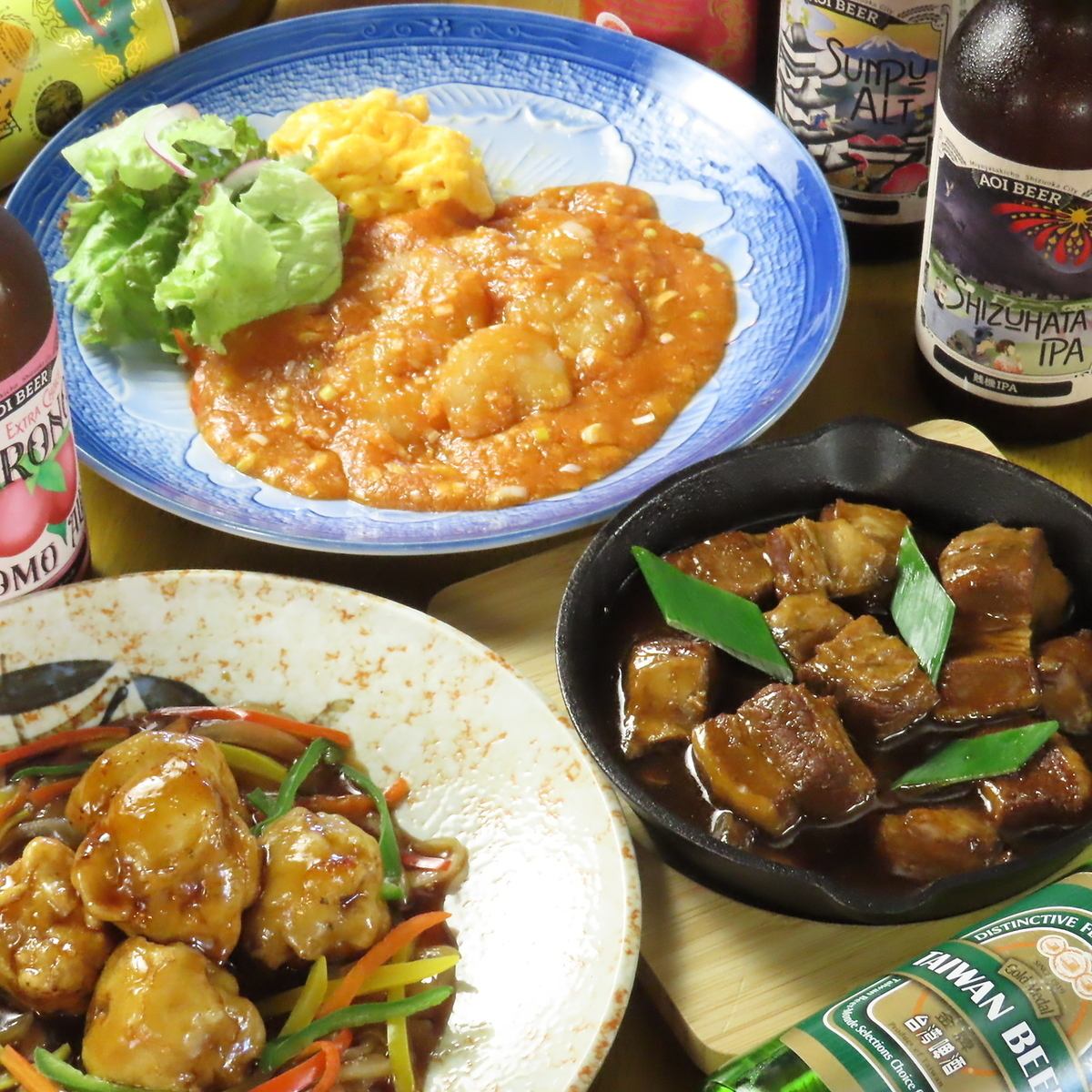 We offer authentic Chinese food and all-you-can-drink courses that are OK for raw food♪