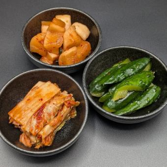 白菜キムチ/オイキムチ(きゅうりキムチ)/カクテキ(大根キムチ)