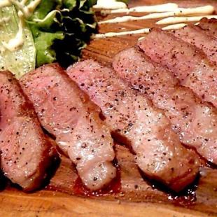 <선택할 수 있는 스테이크 코스> 오야마 닭 스테이크 or 이베리코 돼지 스테이크 2h 음료 무제한 포함 9품 6000엔(부가세 포함)