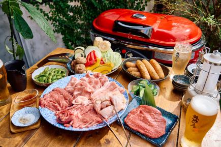 期間限定！【150分飲み放題付】《夏満喫！テラスBBQコース》手ぶらでBBQを楽しめちゃうコース