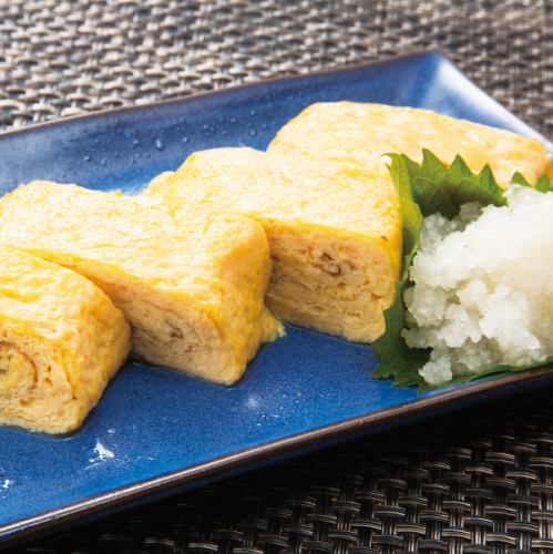 Bright yellow egg soup roll