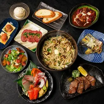 厳選コース『燈 -AKARI-』《全９品》熟成牛たん/朝獲れ直送鮮魚 2時間飲み放題付 6,000円(税込)