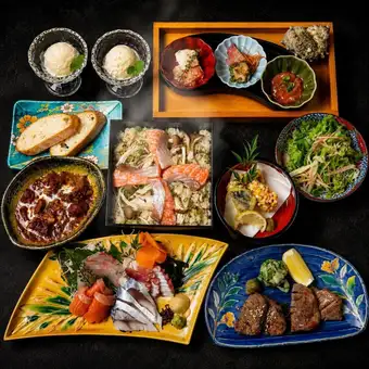 【個別盛り】究極『食』堪能コース 『極 -KIWAMI-』《全11品》 2時間飲み放題付 10,000円(税込)