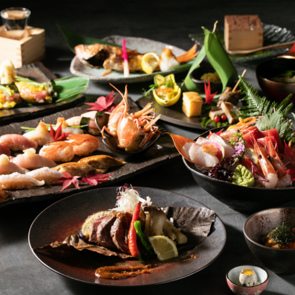 ＜ディナー＞『茎　～なかご～』生命力を感じさせる漁師直送の鮮魚。全９品5800円(税込)