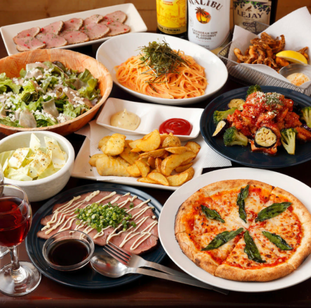 【当日飛び込みOK！！】　ボリューム満点☆2時間飲み放題付6品2980円