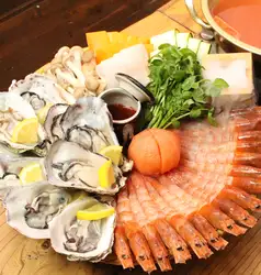 Shrimp and oyster shabu-shabu