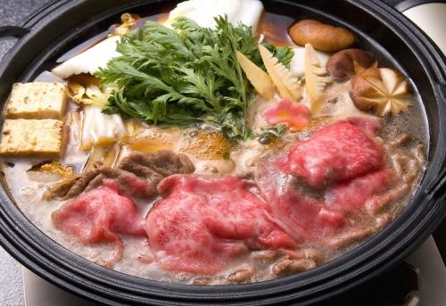 A5 rank Japanese black beef sukiyaki